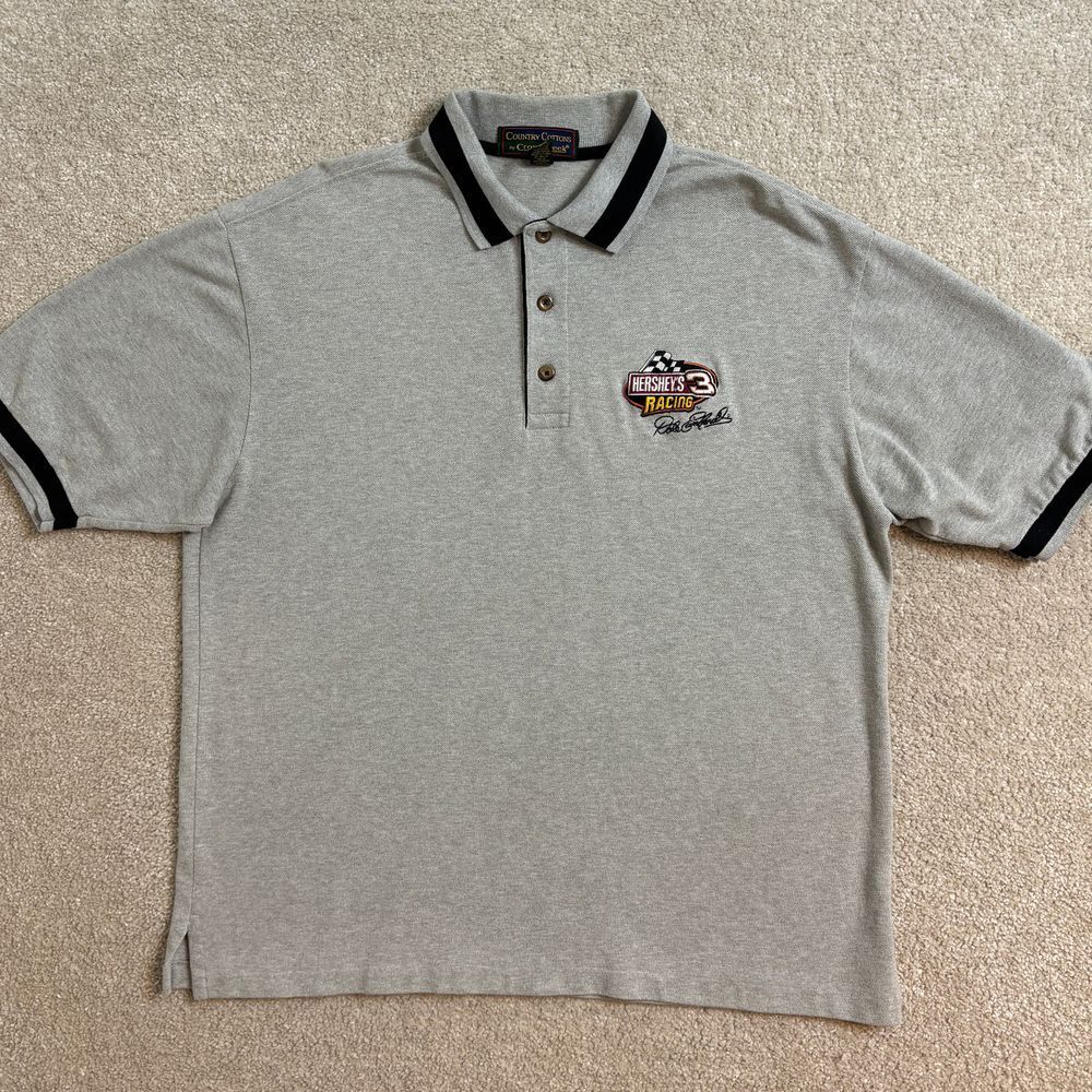 NASCAR Hershey's Racing #3 Dale Earnhardt XL‎ Men's Polo Shirt Country cottons